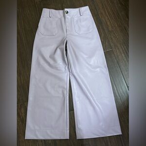 Maeve Mauve Faux Leather Pants